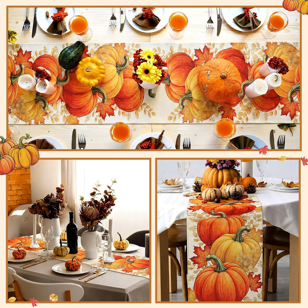 Honeydak 12 Pcs Holiday Table Runner Seasonal Farmhouse Table Decor 13 x 72 I...