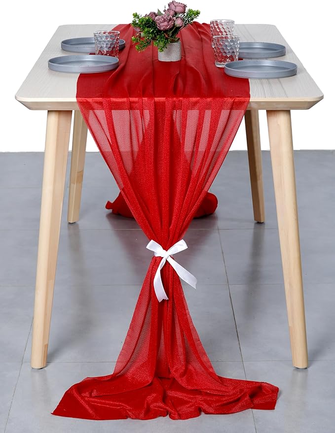 MDS Halloween Chiffon Table Runner - 10 Pack, 29 x 170 Inches, 14ft Each - Sh...
