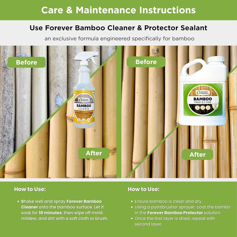 FOREVER BAMBOO Natural Bamboo Fencing Decorative Rolled Fence Panel 1 in D x ...