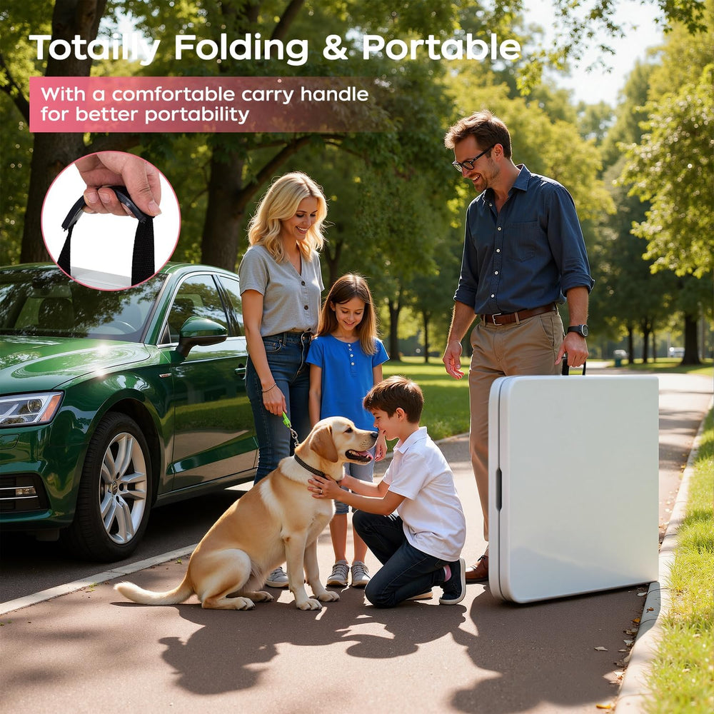FDW | 8FT Folding Table | White | Portable Plastic Table