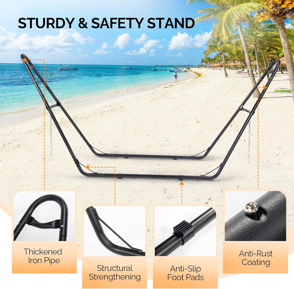 ONCLOUD Double Hammock Stand for Outside, Heavy Duty Hammock Frame for Backya...