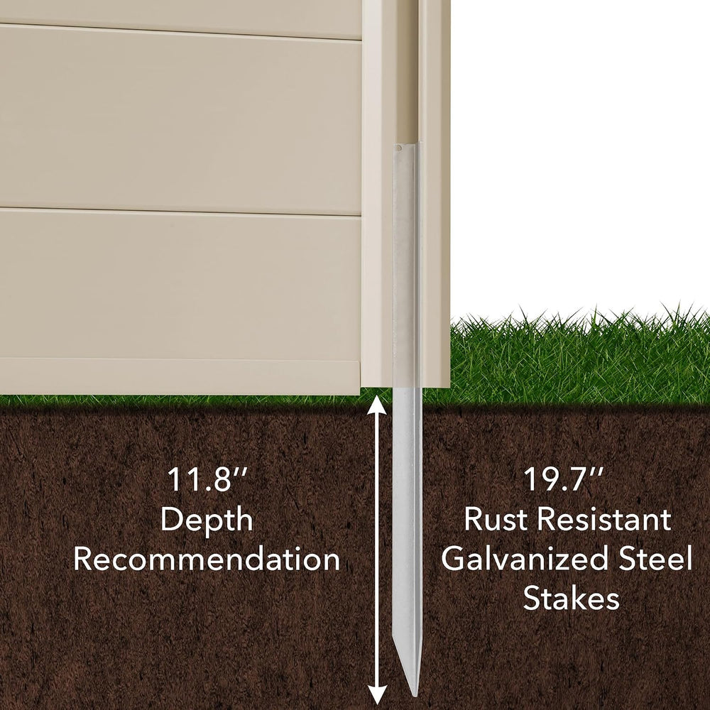 Casafield 48" x 48" Privacy Screen - Outdoor Vinyl Fence Panel Encl...