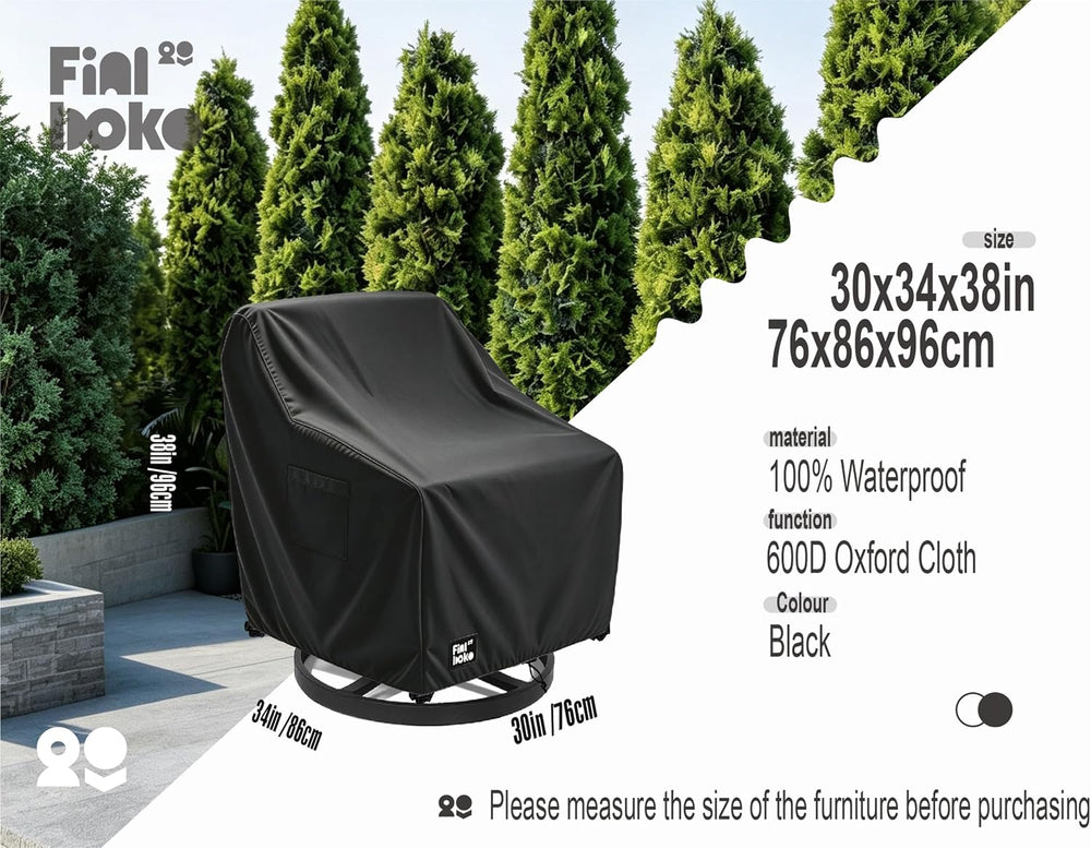 Patio Chair Covers 2 Pack,30Wx34Dx38H inches Outdoor Chair Covers,100% Waterp...