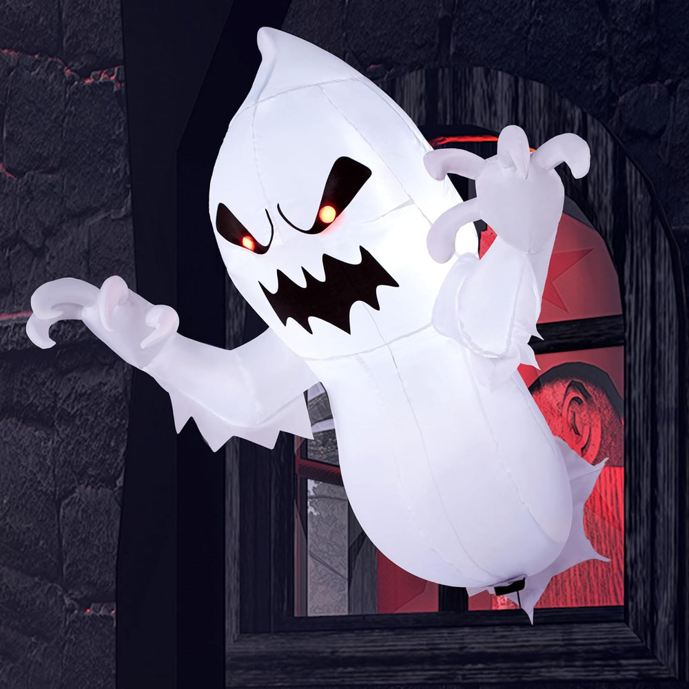 Joiedomi 4.5 FT Halloween Inflatable Ghost with Build-in LEDs, Blow Up Flying...