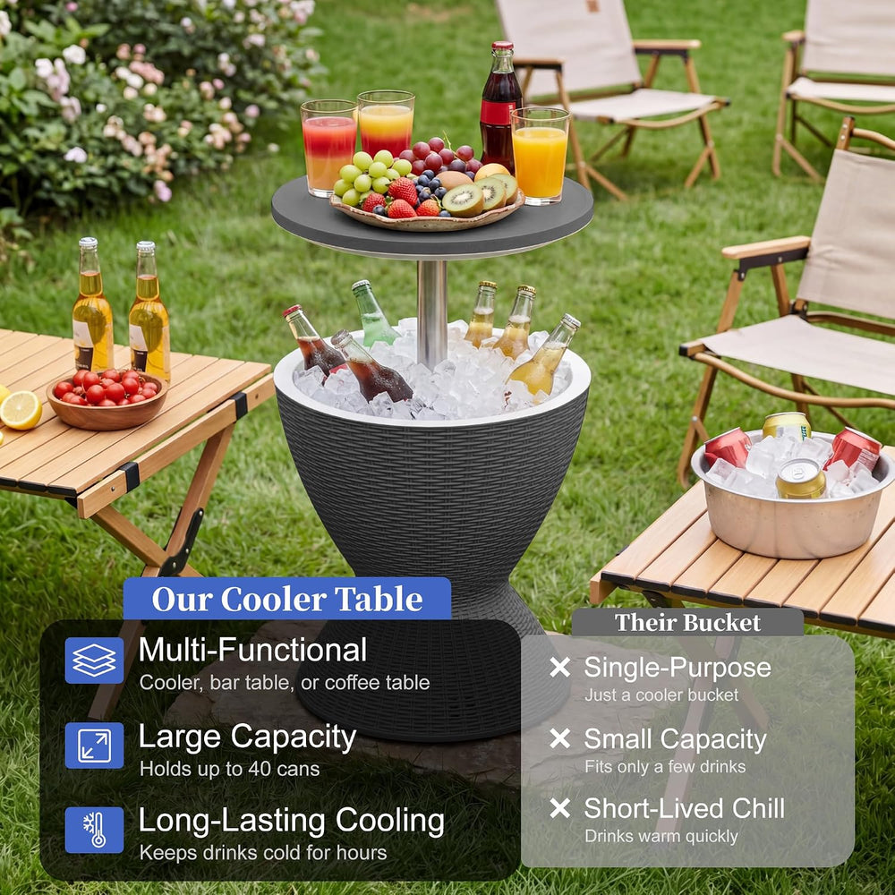 EFU Cooler Tables, 10 Gallon Cooler Bar Tables, Keeps Cold 12H