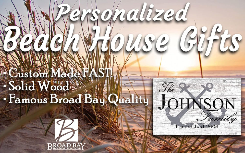 Custom Beach House Sign or Lake Home Sign - Name and Established Date - Solid...