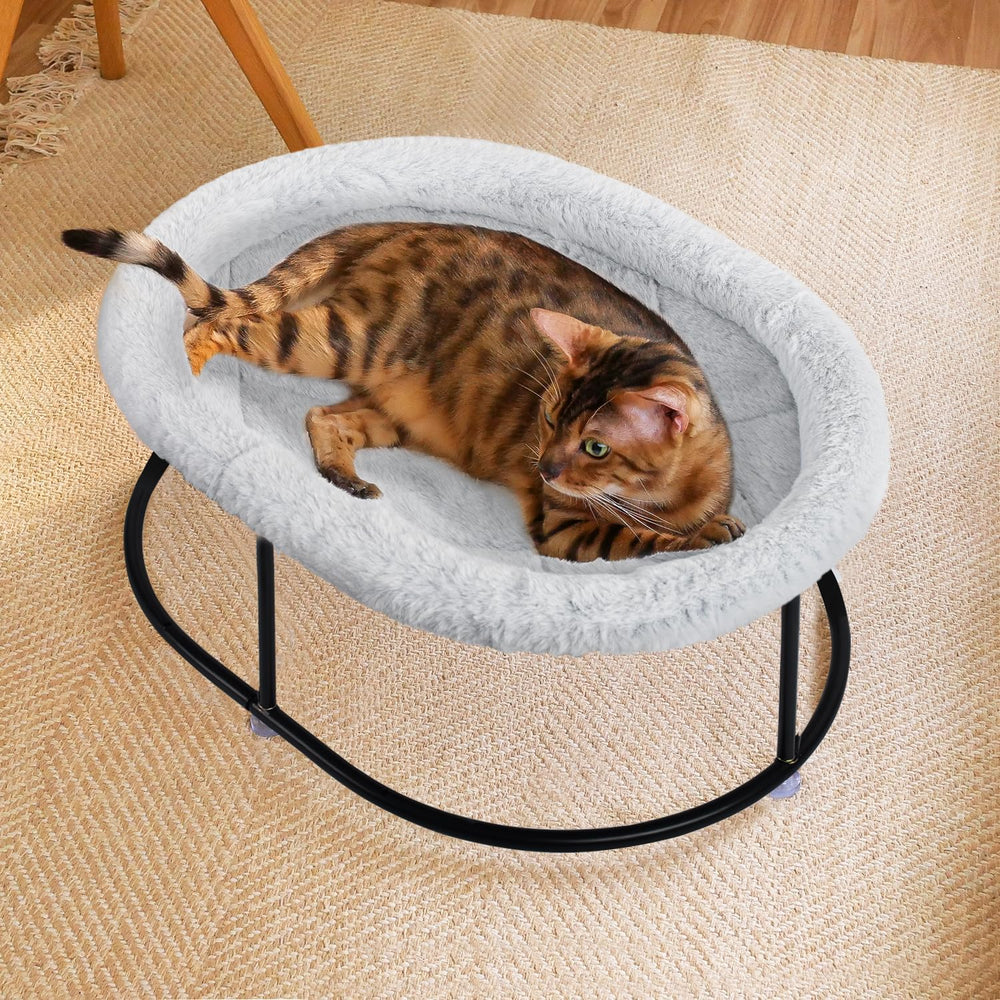 Zoratoo Elevated Cat Hammock, Fluffy Cuddle Cat Bed for Multiple Cats