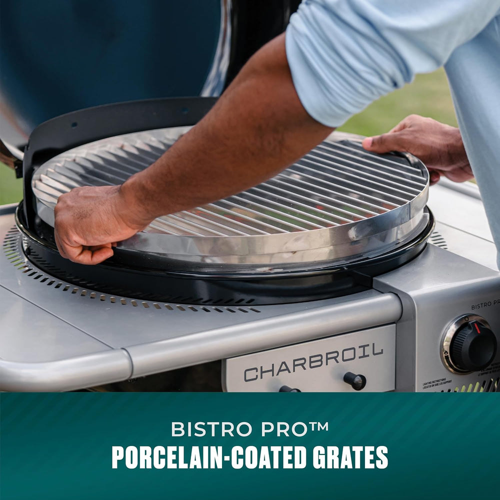Charbroil Bistro Pro 2-in-1 Gas & Charcoal Grill with 240 Sq. In. Cooking...