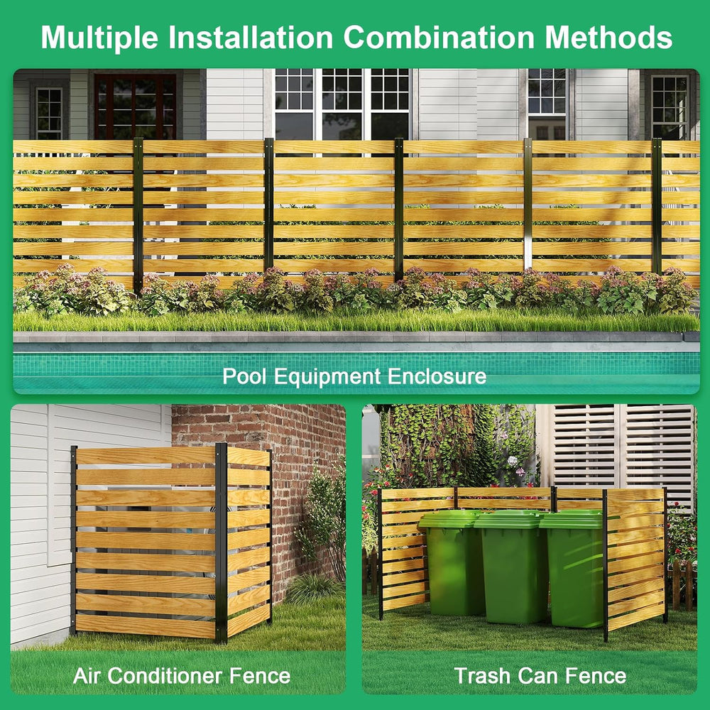DoCred Air Conditioner Fence, 36" W x 44" H Privacy Screens Fence P...