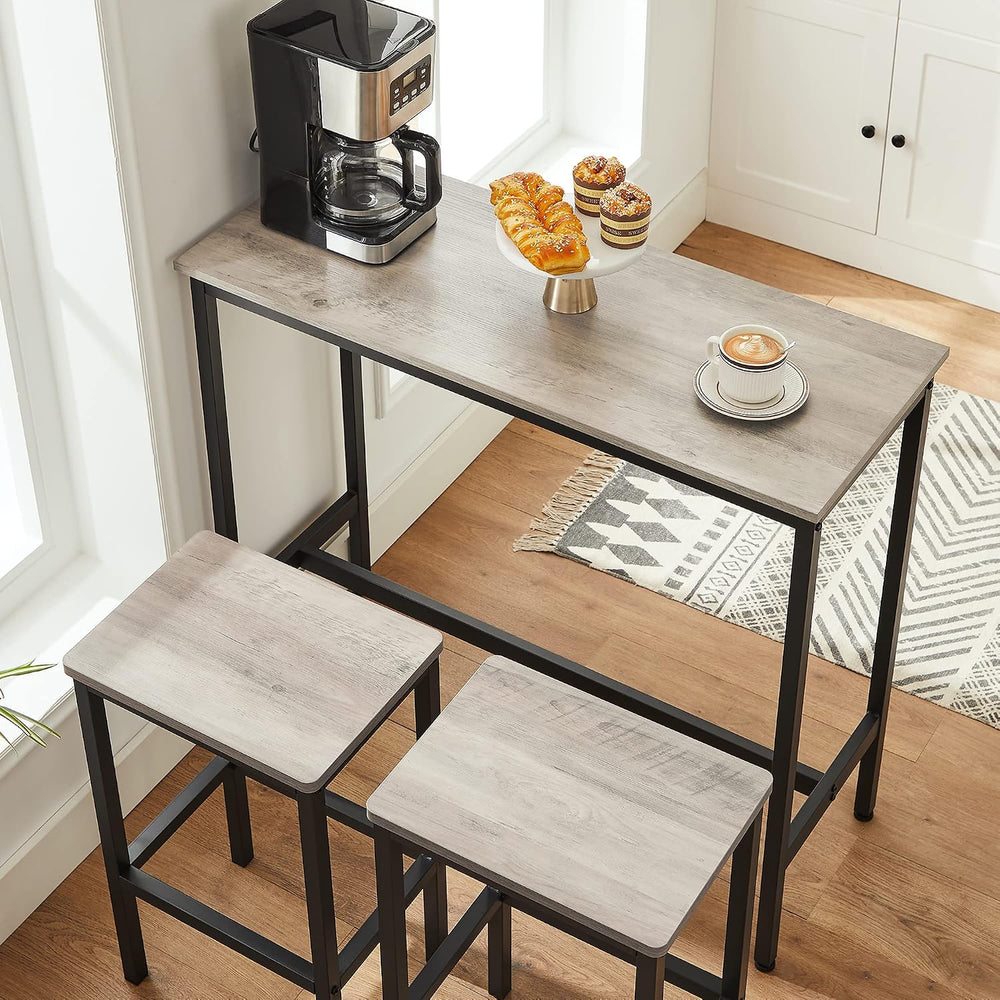 VASAGLE Bar Stools Set of 2, Backless, 25.6 Inches
