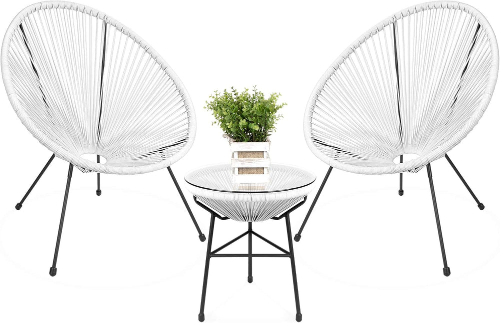 Best Choice Products 3-Piece Outdoor Acapulco All-Weather Patio Conversation ...