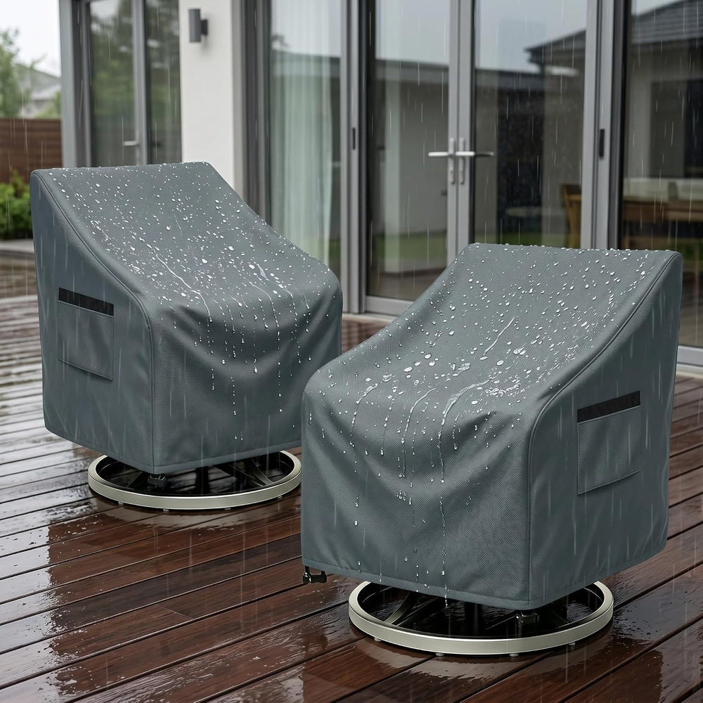 Outdoor Swivel Chair Cover 2 Pack, Fits to 30" L X 34" W X 38.5&quo...