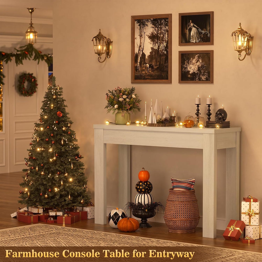 Armocity Console Table for Entryway, 32" Farmhouse Sofa Tables Narrow Long