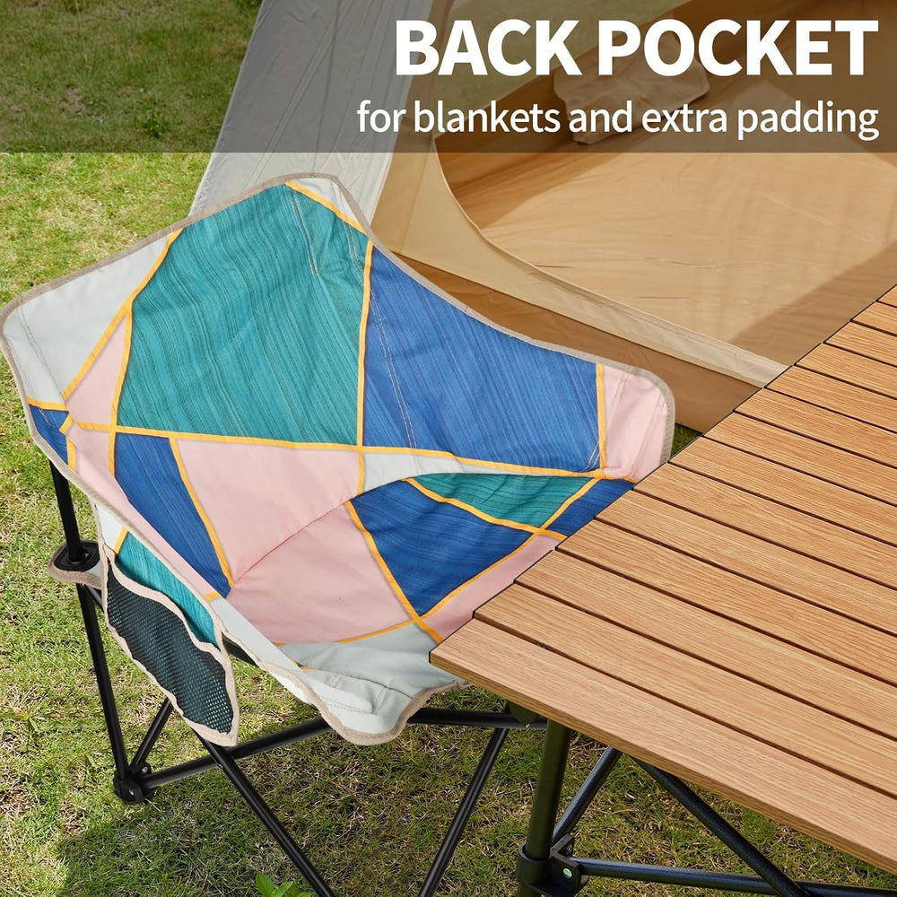 2 Pack Camping Chair for Adults, Portable Folding Sofa Chair, Easy Set Up Pat...
