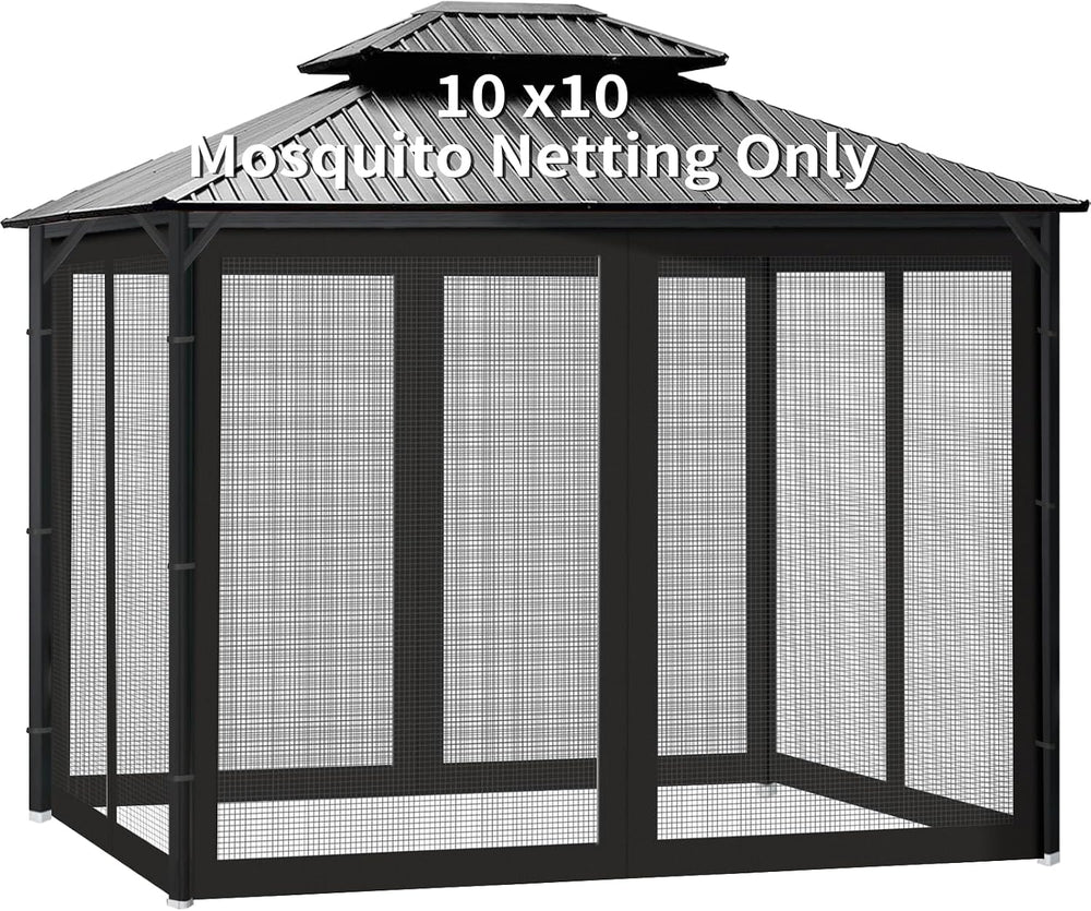 10' x 10' Gazebo & Pop Up Canopy Tent Replacement Mosquito Nettin...