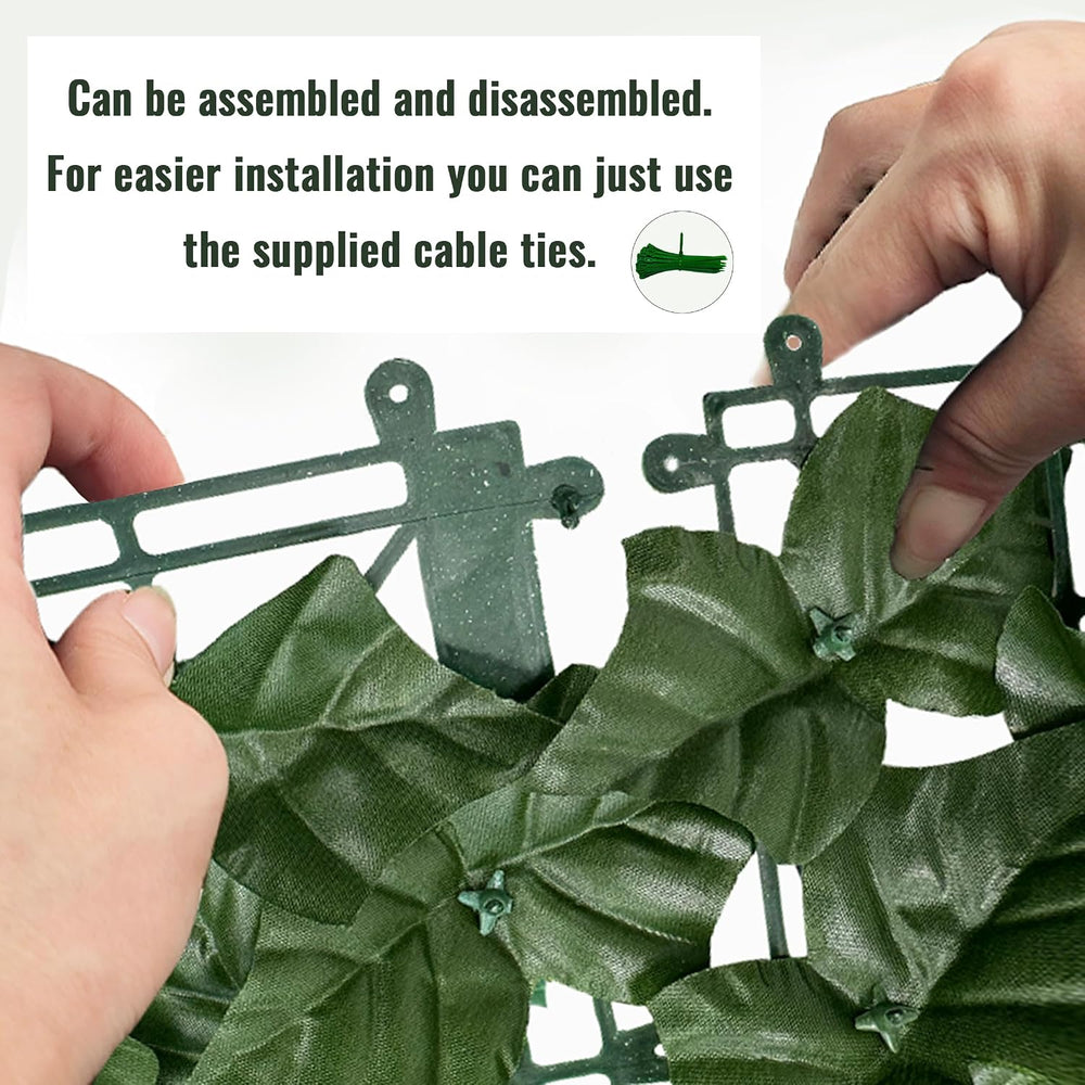 Artificial Ivy Plants Privacy Fence Screen: 48" x 204" (68 Sqft)