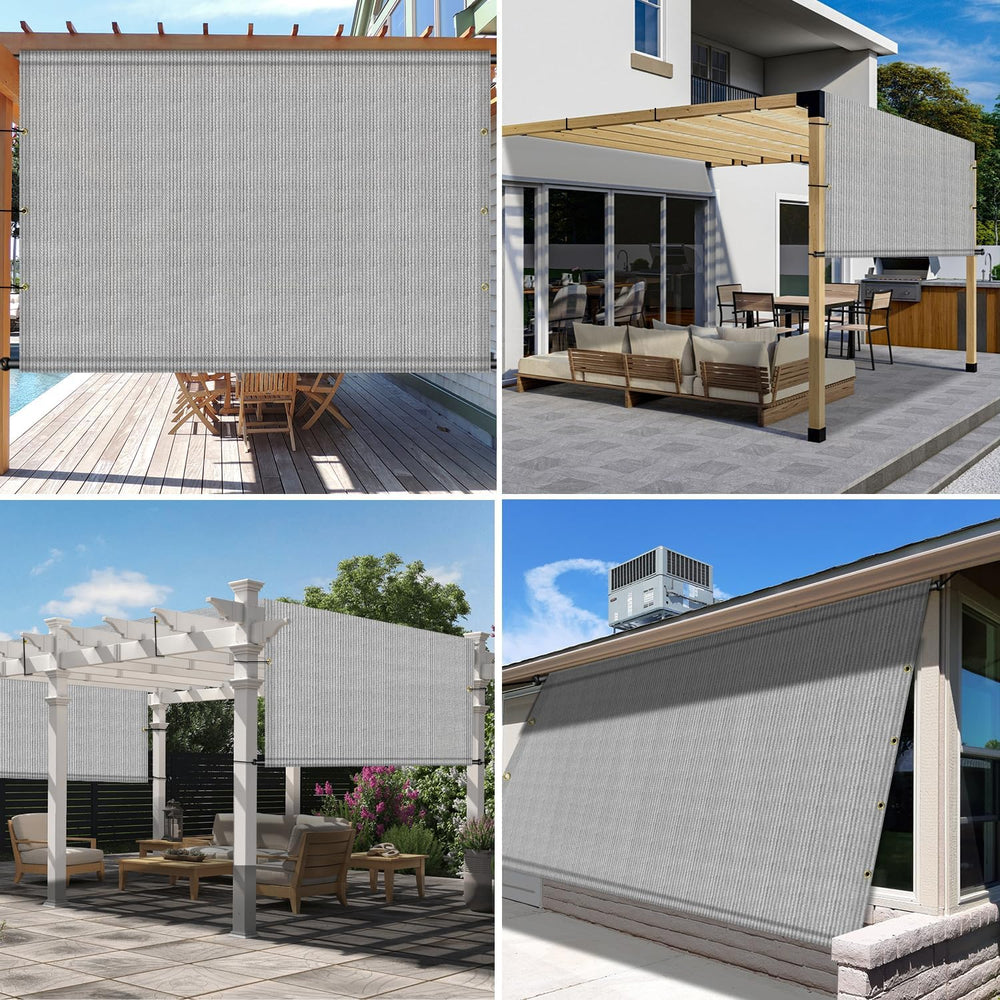 8' x 12' Pergola Shade Cover Replacement Canopy with Grommets Weighte...