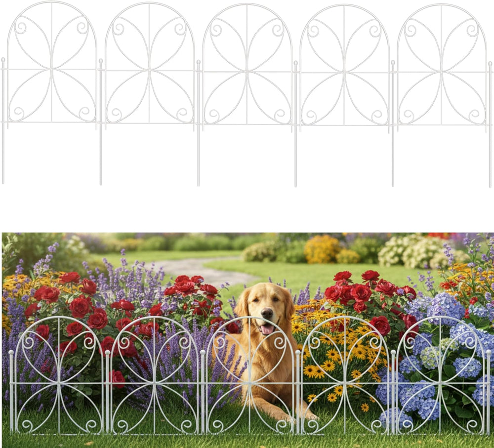 ShopLaLa Decorative Garden Fence (10 Panels) 12.5inx16.5in Animal Barrier