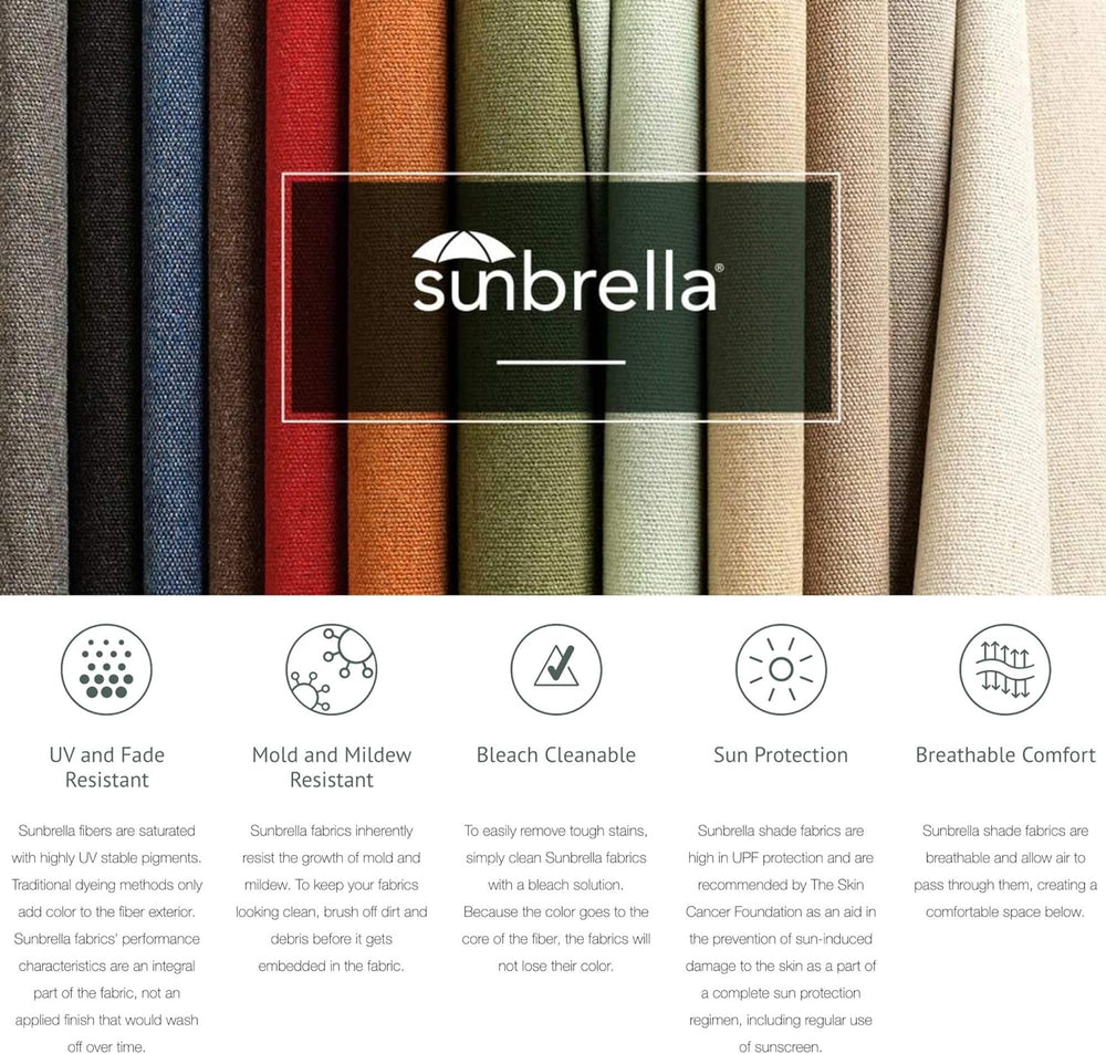 Sunbrella Canvas Antique Beige Outdoor Curtain with Dark Gunmetal Grommets 50...