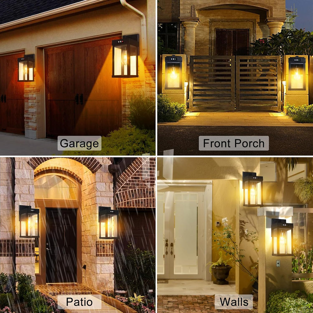 Solar Wall Lights Outdoor, Solar Sconce Lantern with 3 Lighting Modes