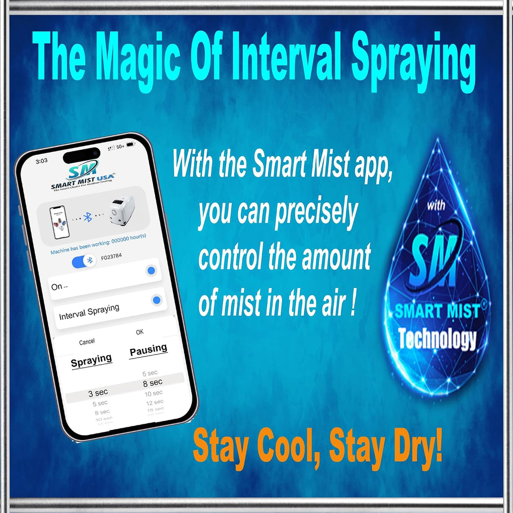 App Controlled High Pressure Misting Mister System Kit 1000 PSI Stainless Ste...