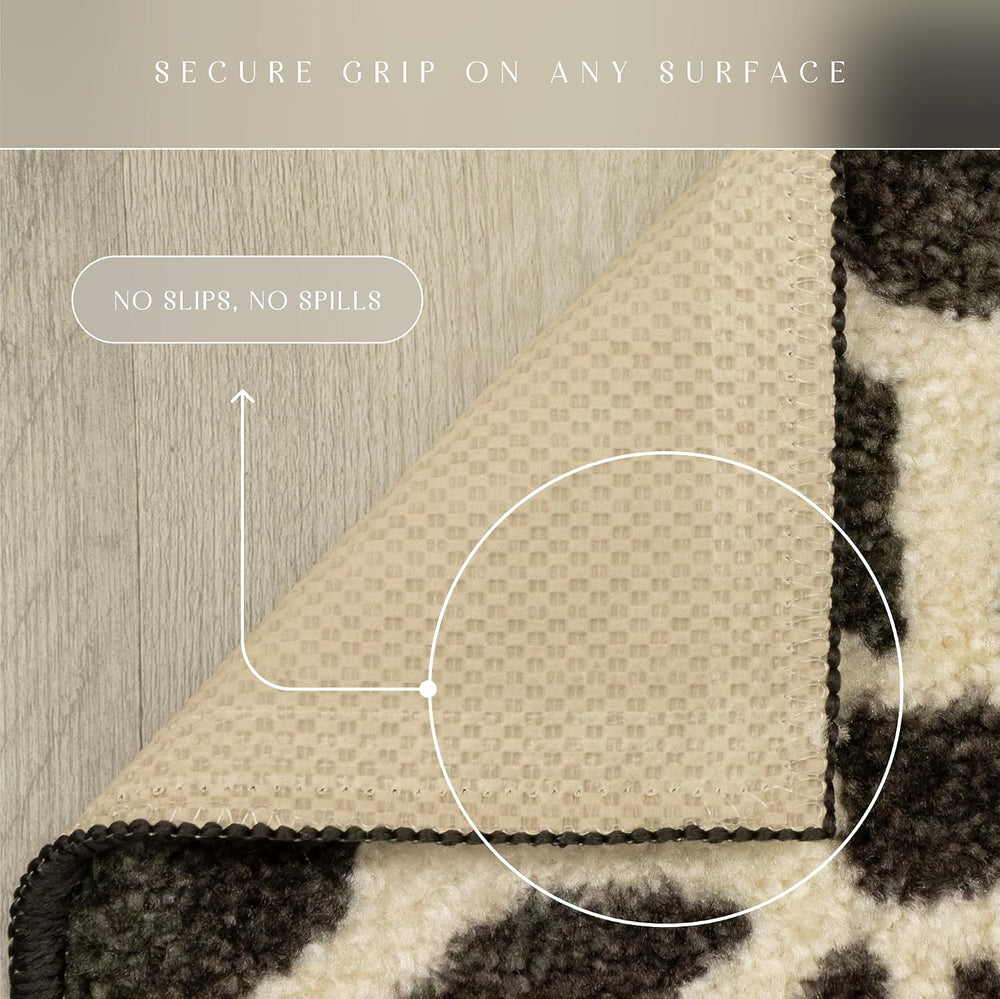 Maples Rugs Moderna Geometric Runner Rug – Made in USA – Washable, Non Slip I...