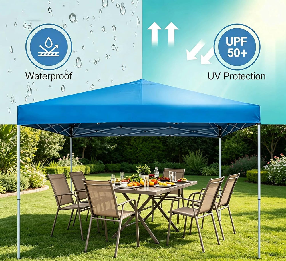 ZENY 10x10 Pop Up Canopy Tent Easy Set-up Outdoor Patio Canopy Adjustable Str...
