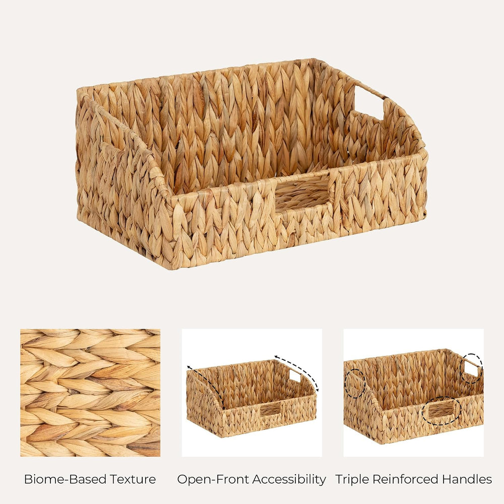 StorageWorks Pantry Baskets for Organizing, Hyacinth Storage Baskets,2-Pack