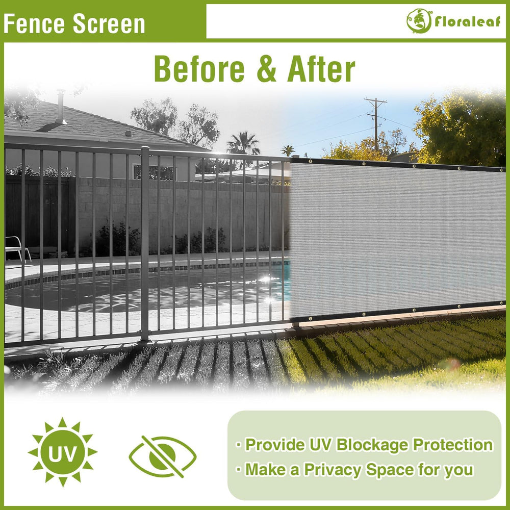 6'×50' Privacy Screen Fence Windscreen Mesh Shade Net Cover Heavy Dut...