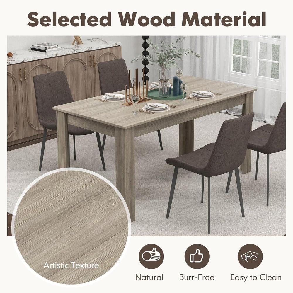 LDAILY Dining Table, Modern Dining Room Table for 4-6 People, Heavy Duty Legs...