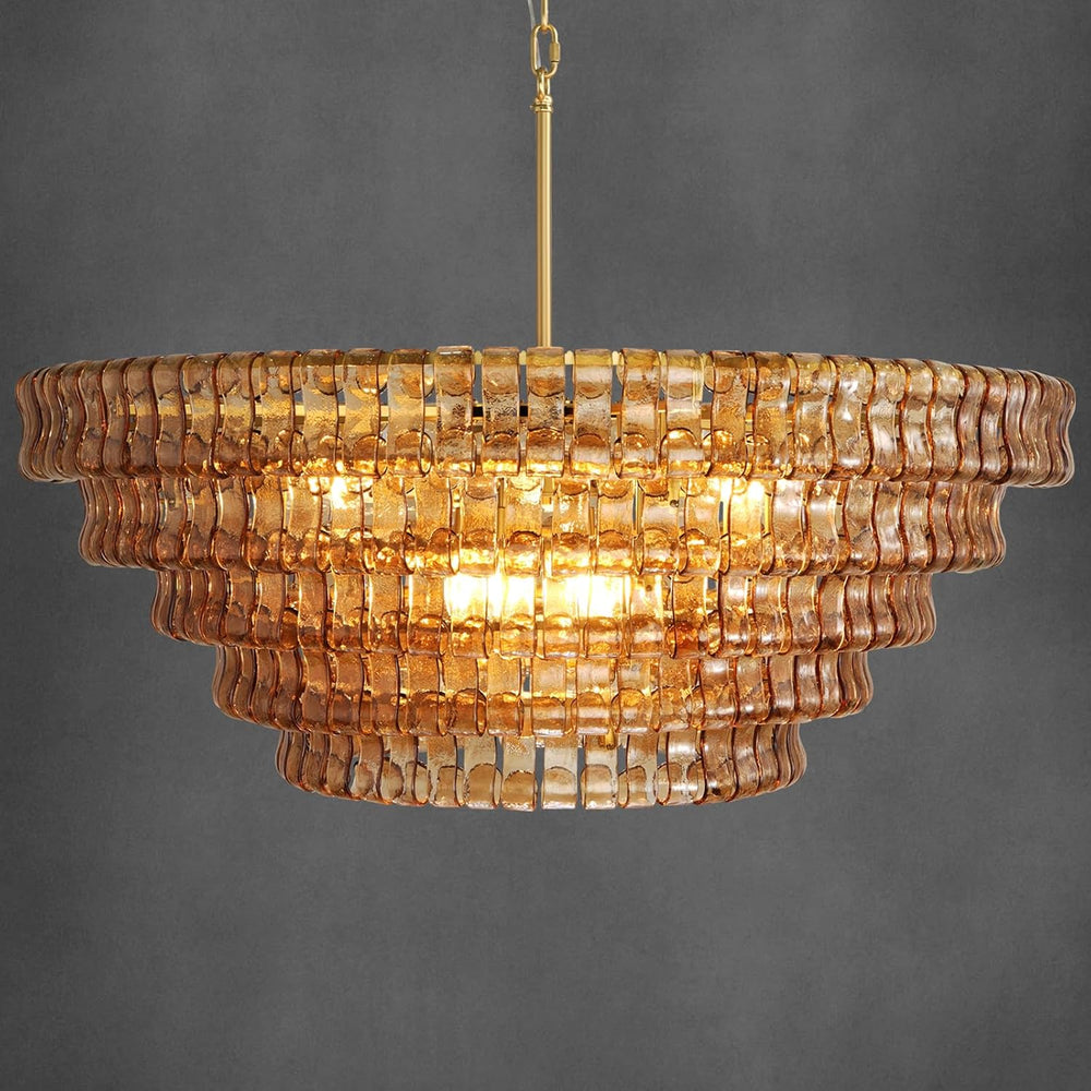 YIOSI Large Chandelier, 48" Gold Chandelier for Dining Room, 8-Light Rou...