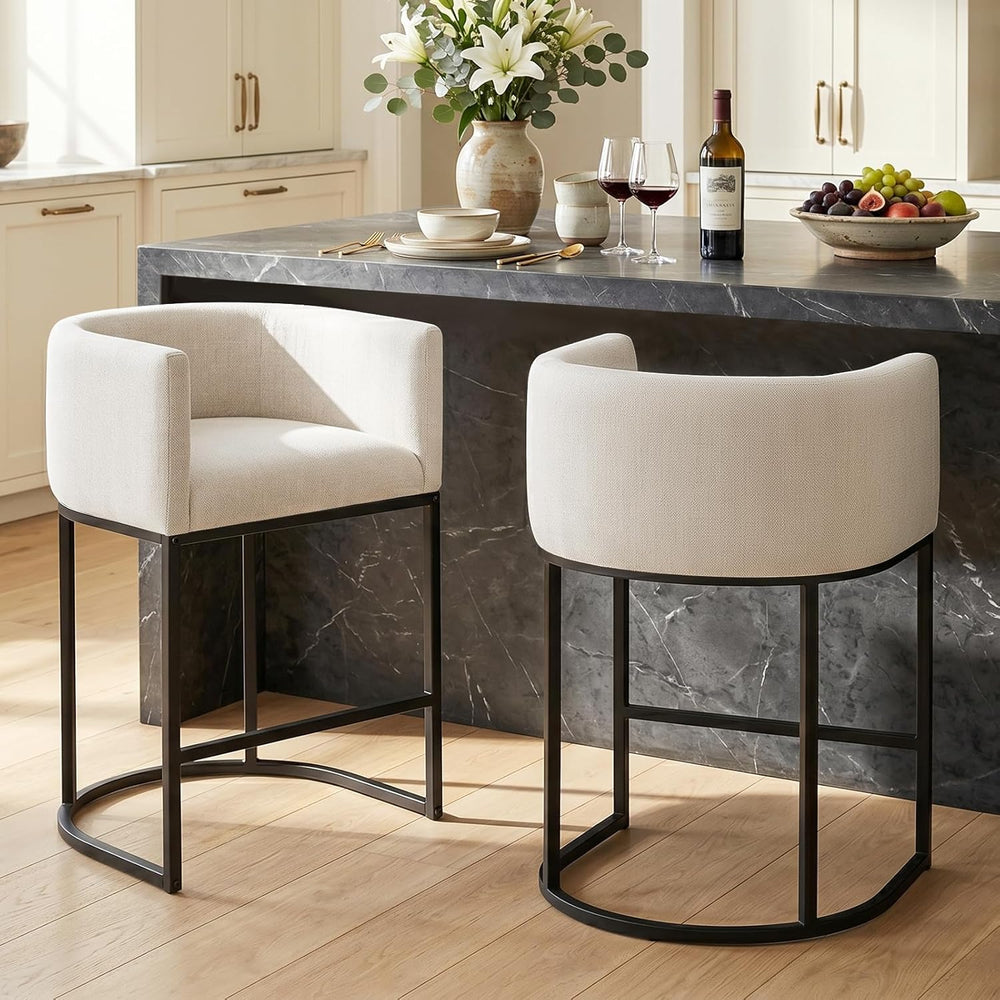 Counter Height Bar Stools Set of 2, 24 Inch Seat Height Barstools for Dining ...