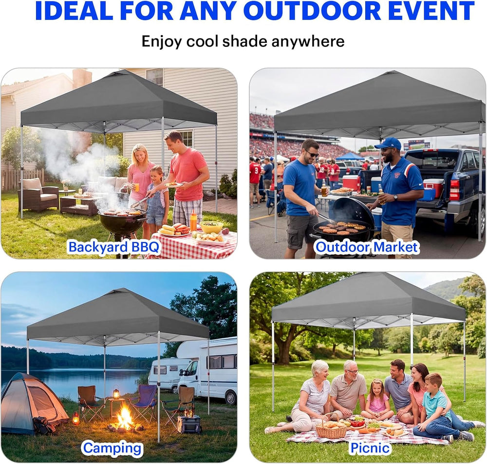 10x10ft Replacement Canopy Top with Air Vent— Instant Canopy Top Cover ONLY,C...