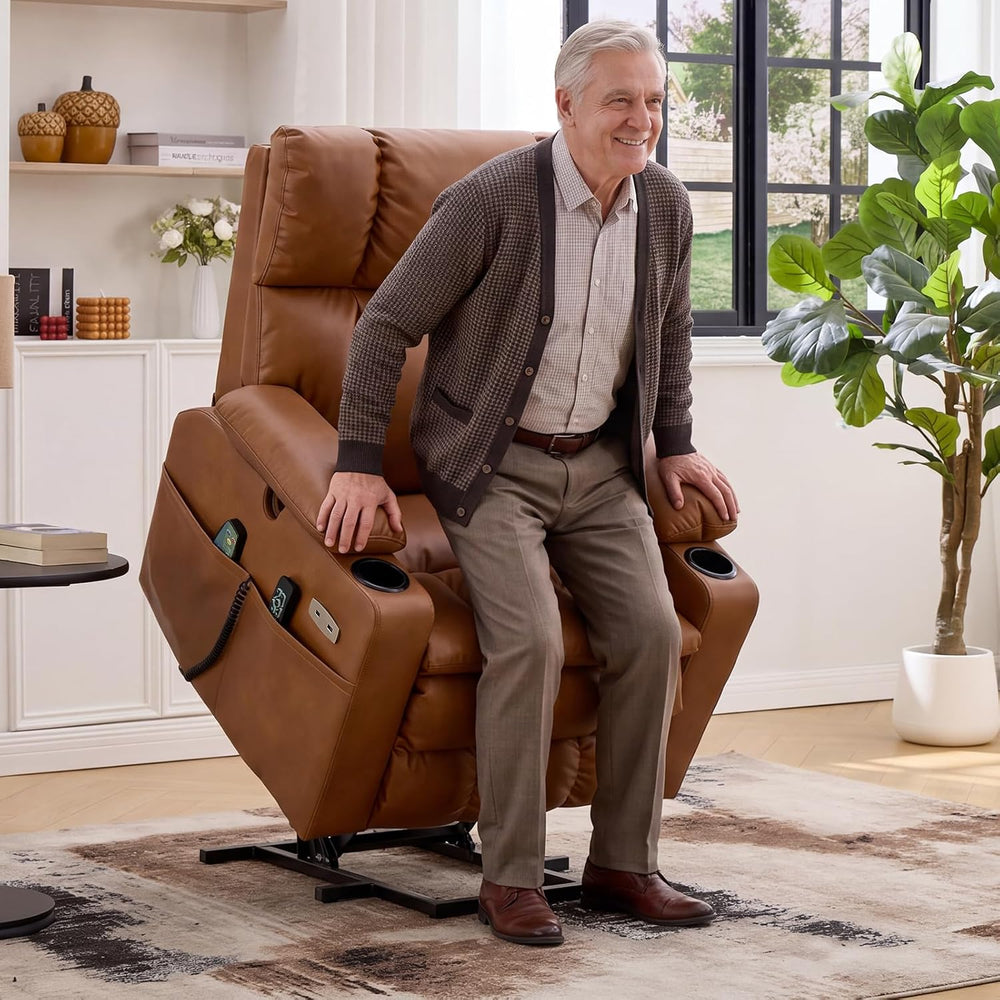 Dual Motor Power Lift Recliner Chair for Elderly with Massage and Heat,Zero G...