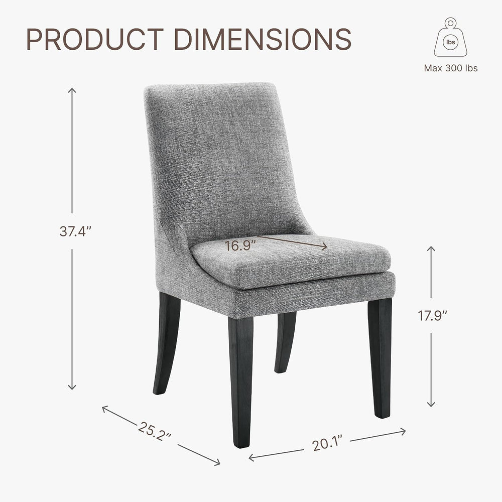KISLOT Upholstered Dining Chairs Modern Sidechair Performance Fabric High Bac...