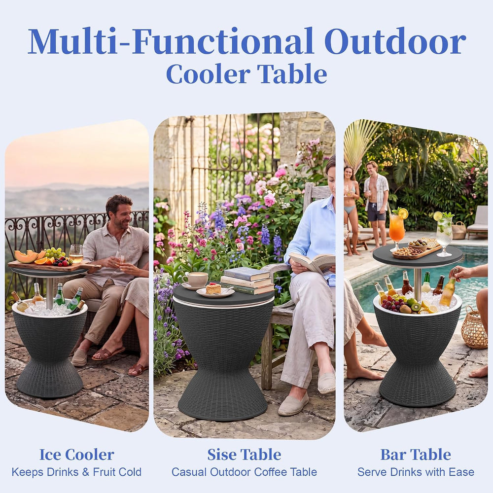EFU Cooler Tables, 10 Gallon Cooler Bar Tables, Keeps Cold 12H