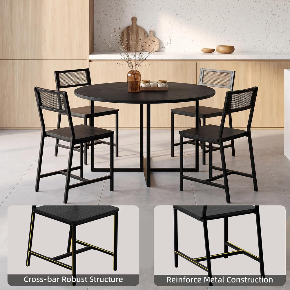 DHZ Dining Chairs Set of 4, Industrial Metal Mesh Dining Room Chairs with Bre...