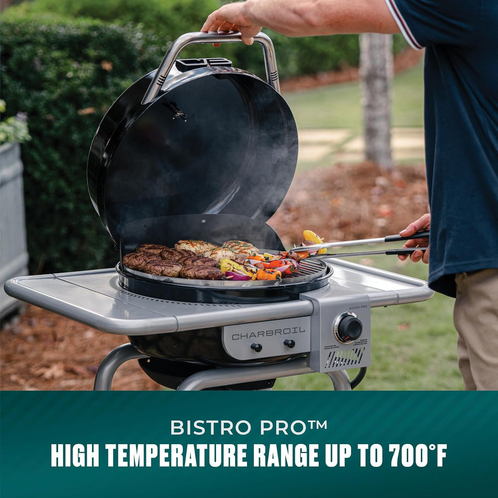 Charbroil Bistro Pro 2-in-1 Gas & Charcoal Grill with 240 Sq. In. Cooking...