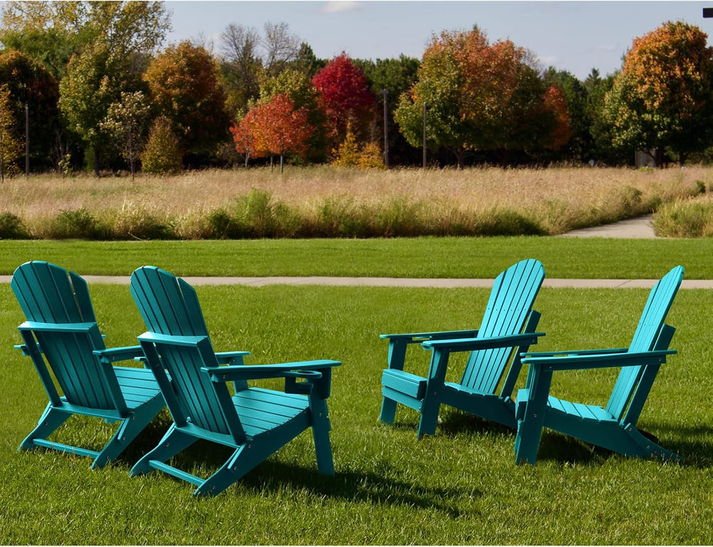 FUNBERRY Oversized Folding Adirondack Chair Set of 2, Fire Pit Chair 400LBS