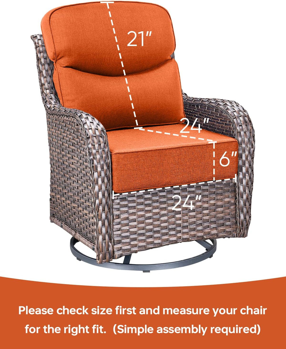 Luxury 6 Inch Smile Outdoor Cushions - 1 Set 24x24 Deep Seat Water-Resistant ...