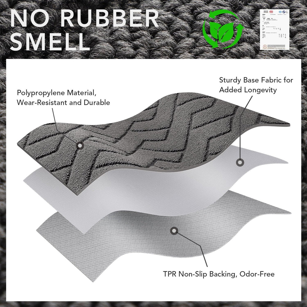 hicorfe Front Door Mat Outside Entrance,32"x40" Absorbent Muddy Dir...