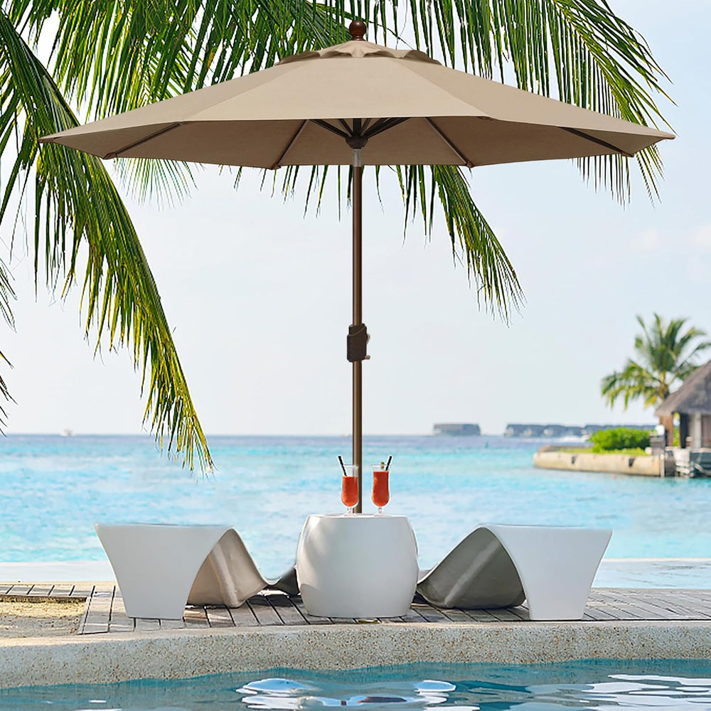 EliteShade USA 10-Year-Non-Fading 9Ft Market Patio Umbrella, UPF 50+ UV Prote...