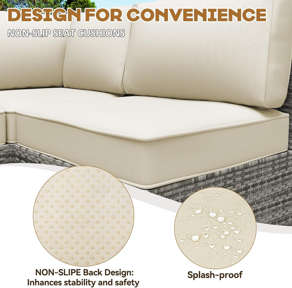 Outdoor Replacement Cushions for Patio Furniture,Water-Resistant Sofa Cushion...
