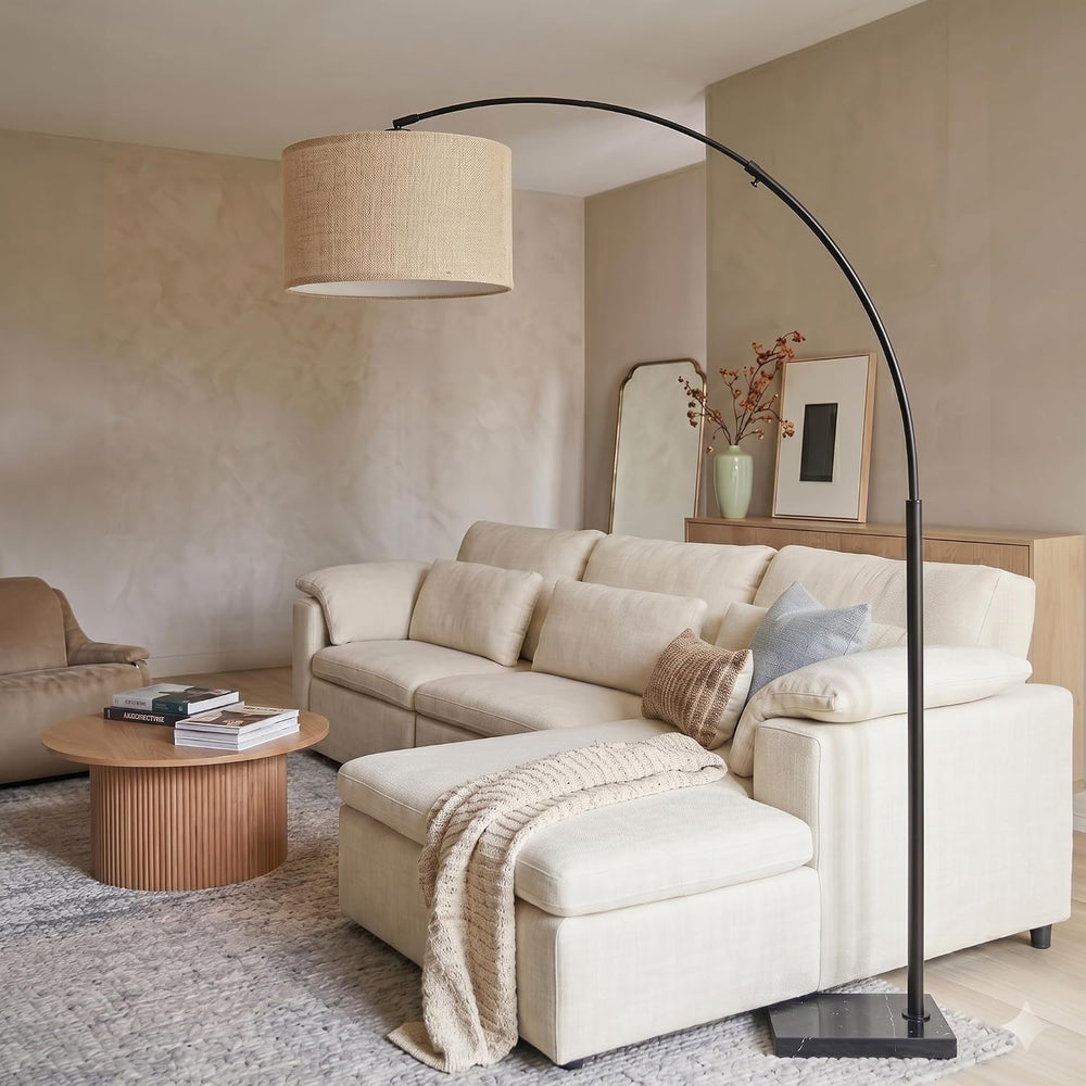 Brightech Logan Arc Floor Lamp, Bright Standing Lamp for Living Rooms, Office...