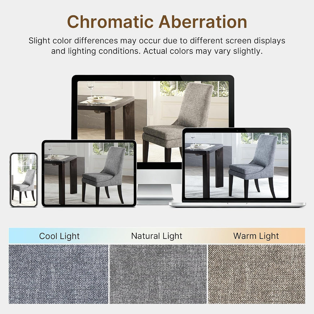 KISLOT Upholstered Dining Chairs Modern Sidechair Performance Fabric High Bac...