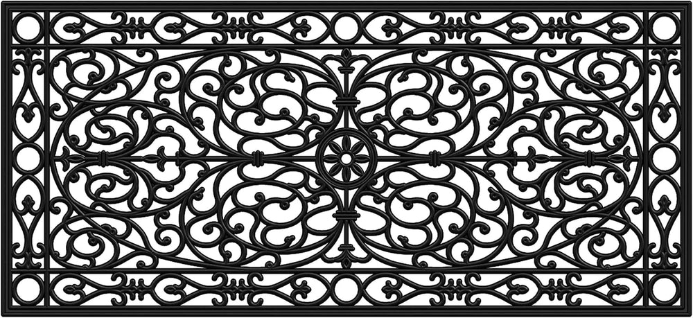Calloway Mills 900222248 Gatsby Rubber Doormat, 22" x 48", Black