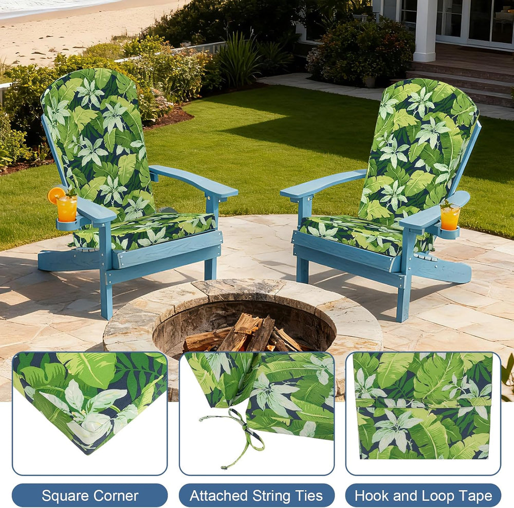 LVTXIII Adirondack Chair Cushions 48x20x2.5 Inch, Water Repellent, Fade Resis...