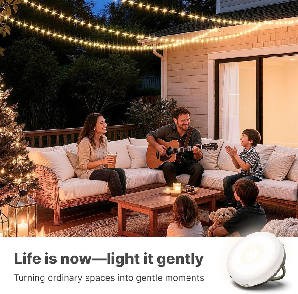 OGERY Solar Camping String Lights, 5400mAh/ 49.2FT/ 11 Modes Rechargeable