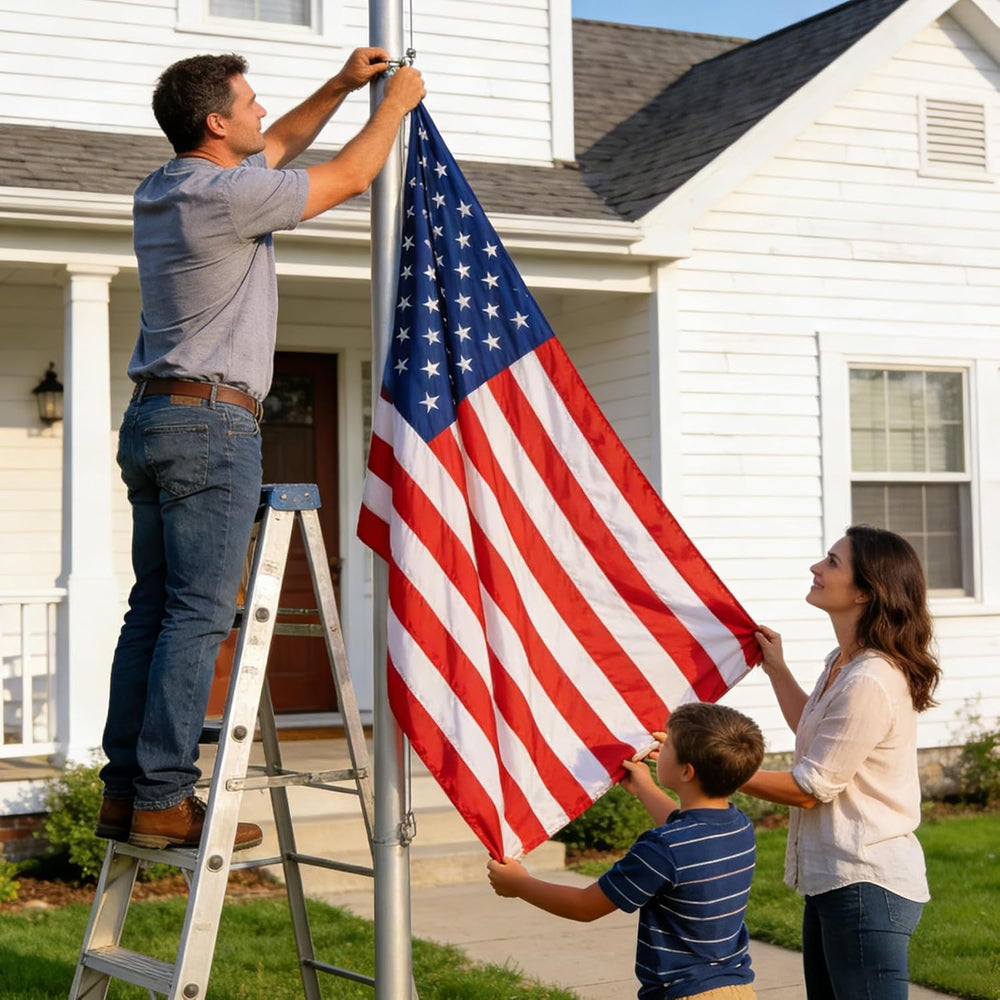 Indestructible 4x6 American Flag Outdoor Heavy Duty Made in USA,Vivid Color A...