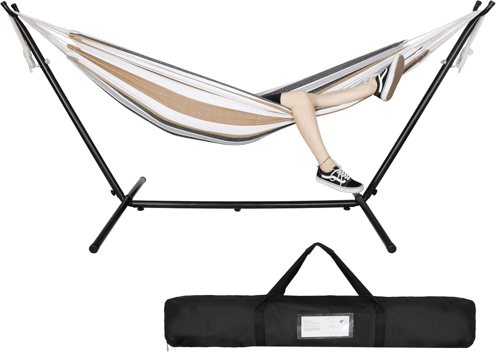 SUPER DEAL Portable 2 Person Hammock with 9FT Hammock Stand, 620 LBS Capacity...
